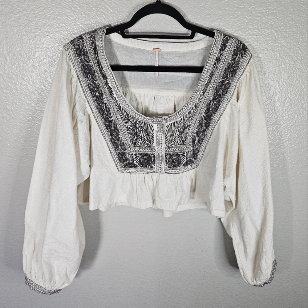 Free People Iggy Embroidered Crop Top Size S - Picture 5 of 15